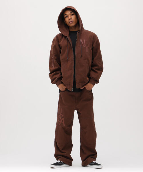 AVIREX(アヴィレックス)の「LEATHER PATCH DUCK HOOD JACKET / レザーパッチ ダック フードジャケット / AVIREX / アヴィレックス(パーカー・メンズ・ブラック/ブラウン・XL/M/L)」の18枚目の写真
