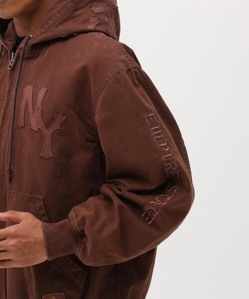 LEATHER PATCH DUCK HOOD JACKET / レザーパッチ ダック フード