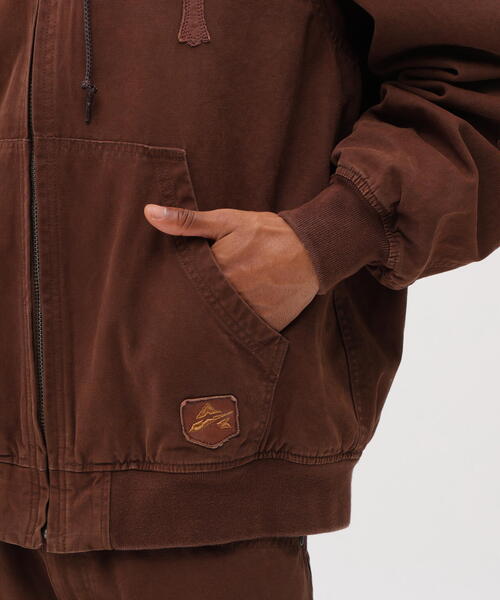 AVIREX（アヴィレックス）の「LEATHER PATCH DUCK HOOD JACKET