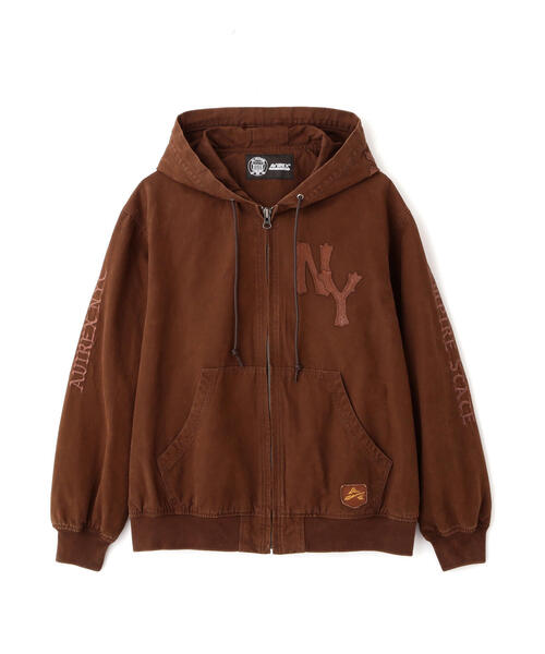 AVIREX（アヴィレックス）の「LEATHER PATCH DUCK HOOD JACKET