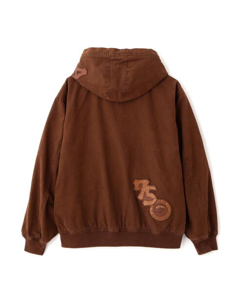 AVIREX（アヴィレックス）の「LEATHER PATCH DUCK HOOD JACKET