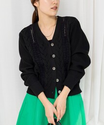 セール】《手洗い可能》ベストドッキングVネックカーディガン