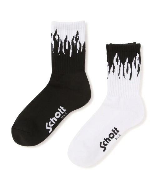 Schott(ショット)の「SCHOTT-HIGT-SOCKS(ソックス/靴下・メンズ・その他1/その他2/その他3・FREE)」の1枚目の写真