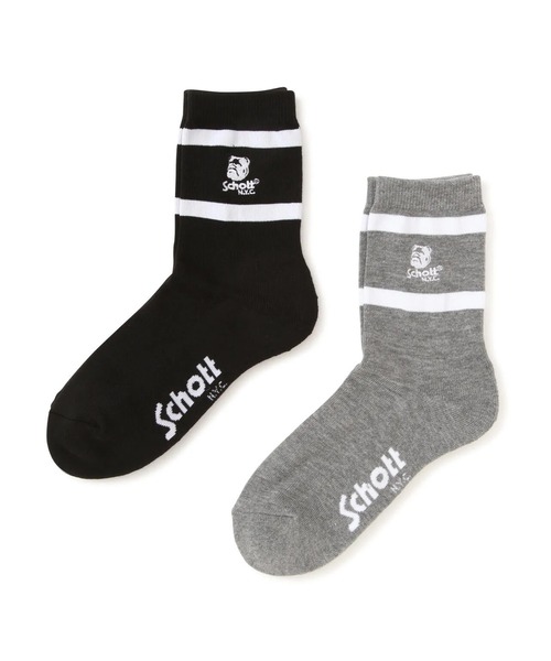 Schott(ショット)の「SCHOTT-HIGT-SOCKS(ソックス/靴下・メンズ・その他1/その他2/その他3・FREE)」の3枚目の写真