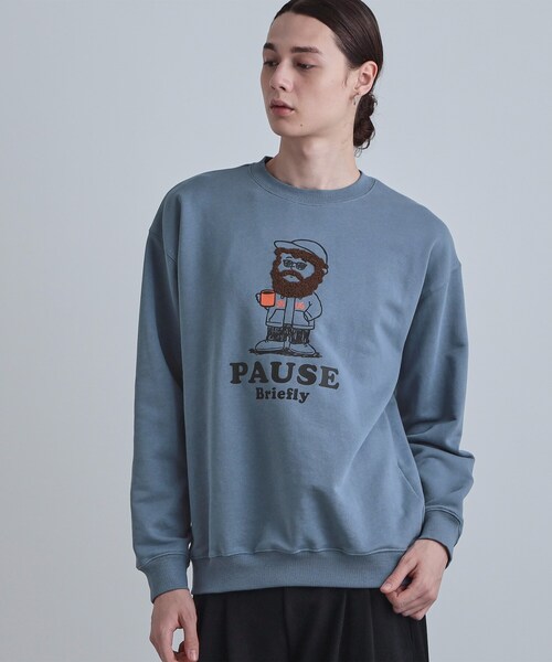 tk.TAKEO KIKUCHI（ティーケータケオキクチ）の「ヒゲサガラスウェット（スウェット・メンズ・ライトグレー/ブラック/ブルー・02/03/04）」の3枚目の写真
