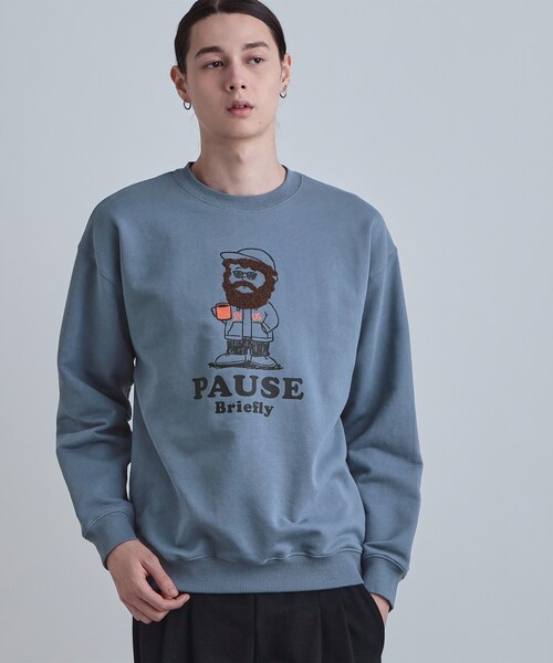 tk.TAKEO KIKUCHI（ティーケータケオキクチ）の「ヒゲサガラスウェット（スウェット・メンズ・ライトグレー/ブラック/ブルー・02/03/04）」の12枚目の写真