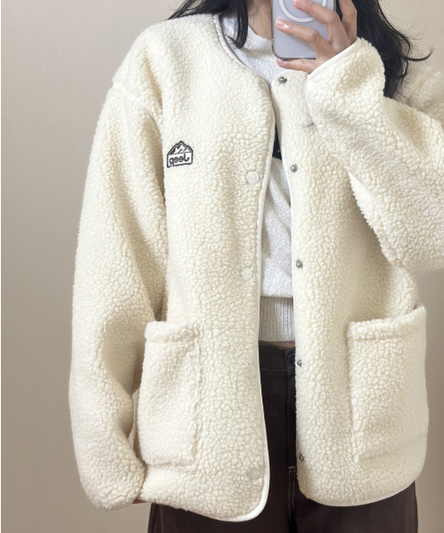 JEEP(ジープ)の「レトロマウンテンコージーフリースカーディガン (JR5TZU193IV)(その他アウター・レディース・その他・SMALL/MEDIUM/LARGE/X-LARGE/2XL)」の6枚目の写真