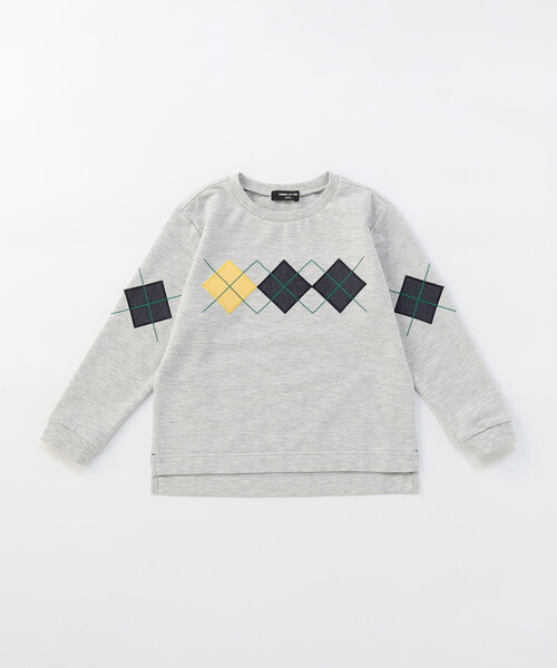 COMME CA ISM（コムサイズム）の「アーガイル長袖Tシャツ（Tシャツ/カットソー・キッズ・オートミール/ネイビー・100cm/110cm/120cm/130cm/140cm/150cm）」の7枚目の写真