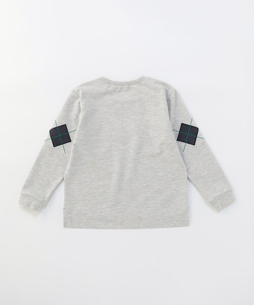 COMME CA ISM（コムサイズム）の「アーガイル長袖Tシャツ（Tシャツ/カットソー・キッズ・オートミール/ネイビー・100cm/110cm/120cm/130cm/140cm/150cm）」の8枚目の写真
