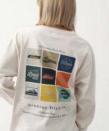 【GENUINE DICKIES/ジェニュインディッキーズ】天竺 パウダーブリーチ 加工 バックプリント ロンT