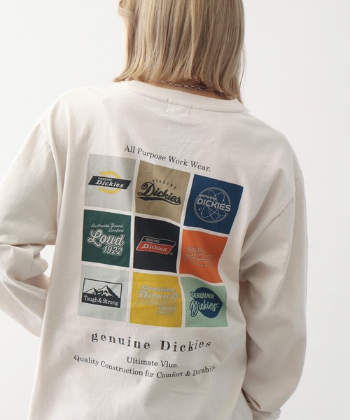 Dickies(ディッキーズ)の「【GENUINE DICKIES/ジェニュインディッキーズ】天竺 パウダーブリーチ 加工 バックプリント ロンT(Tシャツ/カットソー・メンズ・ブラック系1/ブラック系2/ホワイト系2/ホワイト系1・M/XL/L)」の2枚目の写真