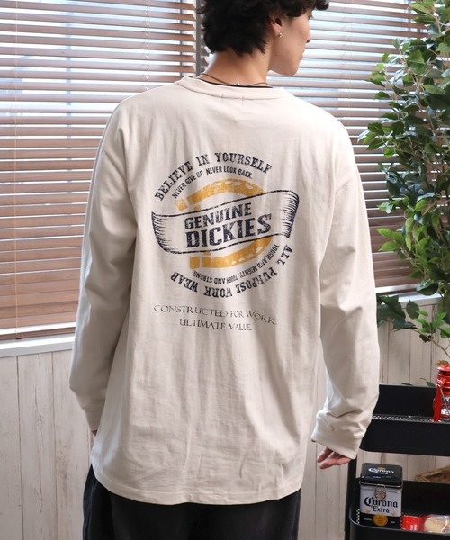 Dickies(ディッキーズ)の「【GENUINE DICKIES/ジェニュインディッキーズ】天竺 パウダーブリーチ 加工 バックプリント ロンT(Tシャツ/カットソー・メンズ・ブラック系1/ブラック系2/ホワイト系2/ホワイト系1・M/XL/L)」の3枚目の写真