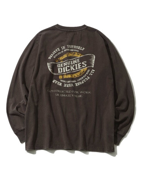 Dickies(ディッキーズ)の「【GENUINE DICKIES/ジェニュインディッキーズ】天竺 パウダーブリーチ 加工 バックプリント ロンT(Tシャツ/カットソー・メンズ・ブラック系1/ブラック系2/ホワイト系2/ホワイト系1・M/XL/L)」の12枚目の写真