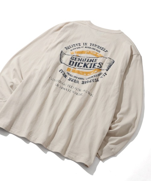 Dickies(ディッキーズ)の「【GENUINE DICKIES/ジェニュインディッキーズ】天竺 パウダーブリーチ 加工 バックプリント ロンT(Tシャツ/カットソー・メンズ・ブラック系1/ブラック系2/ホワイト系2/ホワイト系1・M/XL/L)」の14枚目の写真