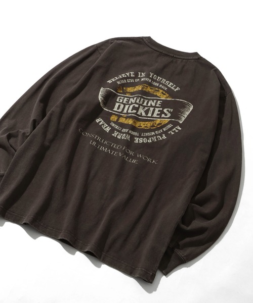 Dickies(ディッキーズ)の「【GENUINE DICKIES/ジェニュインディッキーズ】天竺 パウダーブリーチ 加工 バックプリント ロンT(Tシャツ/カットソー・メンズ・ブラック系1/ブラック系2/ホワイト系2/ホワイト系1・M/XL/L)」の20枚目の写真