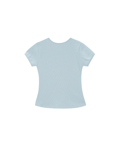 SALAD BAGUNI(サラダバグニ)の「Provocation lettering ribbed tee - blue(Tシャツ/カットソー・レディース・その他・FREE)」の6枚目の写真