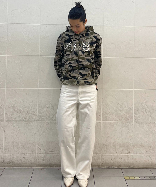 Oriens JOURNAL STANDARD（オリエンス ジャーナルスタンダード）の「ワイドベーシックデニム（デニムパンツ・レディース・ネイビー/ホワイト/ライトブルー・36/38）」の6枚目の写真