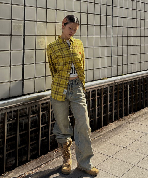 Oriens JOURNAL STANDARD（オリエンス ジャーナルスタンダード）の「ワイドベーシックデニム（デニムパンツ・レディース・ネイビー/ホワイト/ライトブルー・36/38）」の11枚目の写真