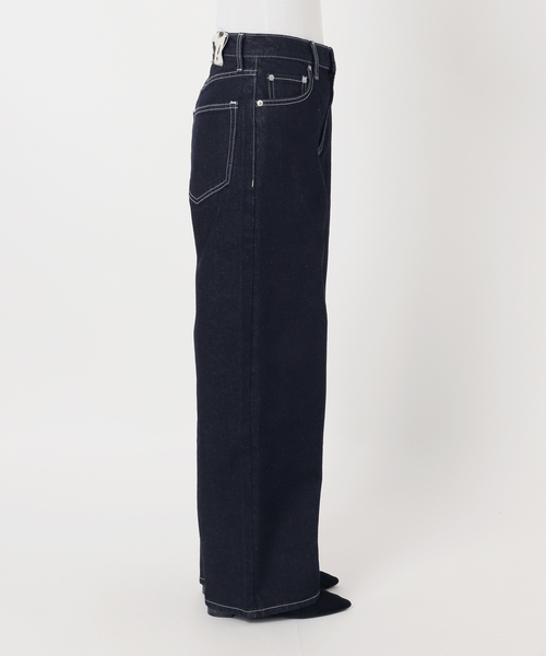Oriens JOURNAL STANDARD（オリエンス ジャーナルスタンダード）の「ワイドベーシックデニム（デニムパンツ・レディース・ネイビー/ホワイト/ライトブルー・36/38）」の17枚目の写真