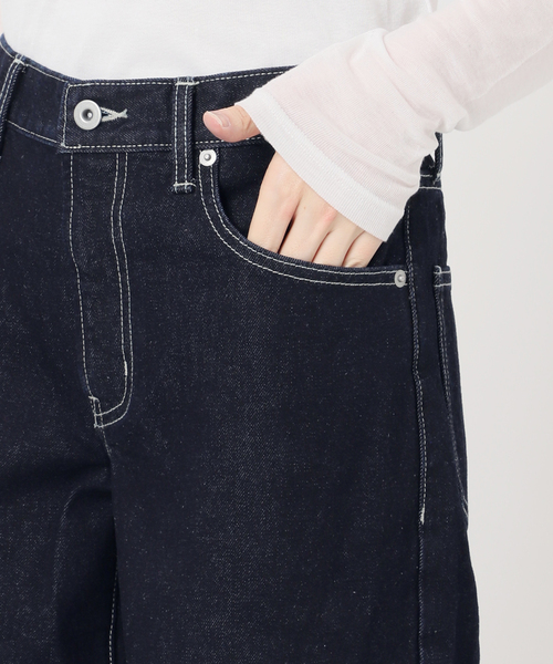 Oriens JOURNAL STANDARD（オリエンス ジャーナルスタンダード）の「ワイドベーシックデニム（デニムパンツ・レディース・ネイビー/ホワイト/ライトブルー・36/38）」の20枚目の写真