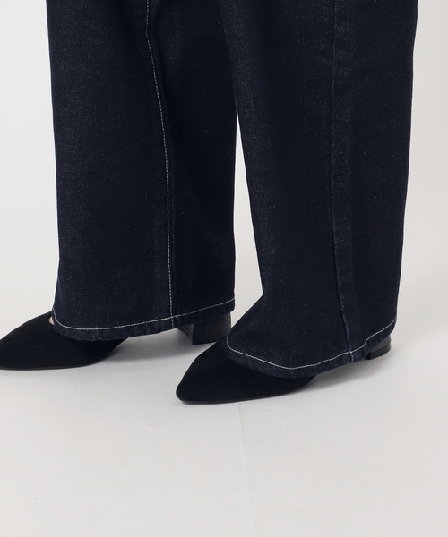 Oriens JOURNAL STANDARD（オリエンス ジャーナルスタンダード）の「ワイドベーシックデニム（デニムパンツ・レディース・ネイビー/ホワイト/ライトブルー・36/38）」の21枚目の写真