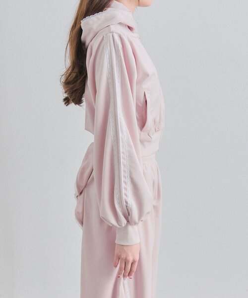 OLIVE des OLIVE(オリーブデオリーブ)の「袖ラインコンパクトパーカー(Tシャツ/カットソー・レディース・ピンク/トップグレー/ブラック・FREE)」の22枚目の写真