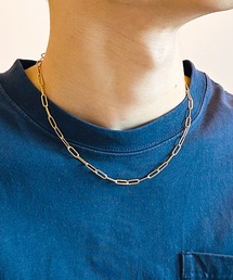 BEATJIVE（ビートジャイブ）の「ペーパークリップチェーンネックレス シルバー  ゴールド ステンレス メンズ レディース（ネックレス）」