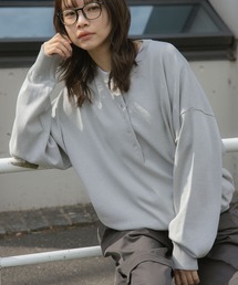 flaner | Loose henry neck knit / ルーズヘンリーネックニット(ニット/セーター)