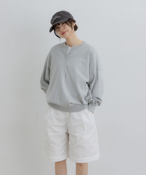 flaner（フラネ）の「Loose henry neck knit / ルーズヘンリーネックニット（ニット/セーター・レディース・グレー/ネイビー・LARGE/MEDIUM）」の21枚目の写真