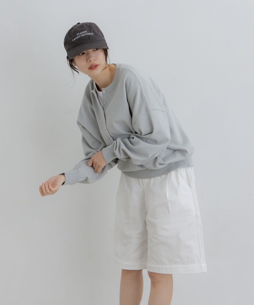 flaner（フラネ）の「Loose henry neck knit / ルーズヘンリーネックニット（ニット/セーター・レディース・グレー/ネイビー・LARGE/MEDIUM）」の12枚目の写真
