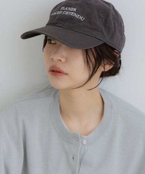 flaner（フラネ）の「Loose henry neck knit / ルーズヘンリーネックニット（ニット/セーター・レディース・グレー/ネイビー・LARGE/MEDIUM）」の5枚目の写真