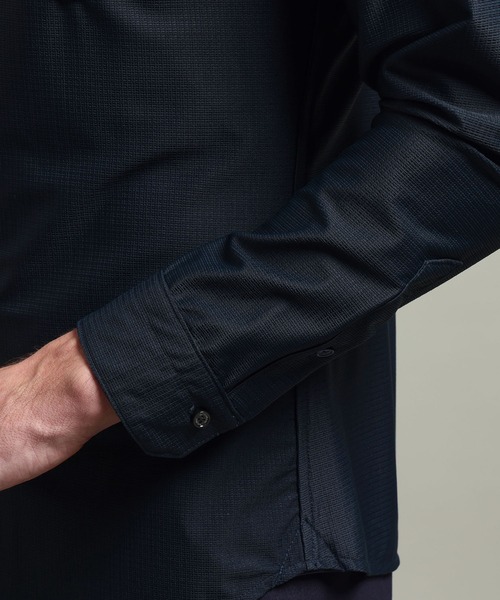 HIDEAWAYS NICOLE（ハイダウェイニコル）の「【HIDEAWAYS BLACK】シアーマイクロチェックレギュラーカラーシャツ（シャツ/ブラウス・メンズ・ブラック/ブルー/オフホワイト・MEDIUM/X-LARGE/LARGE）」の16枚目の写真