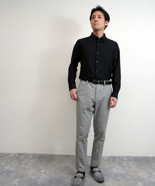HIDEAWAYS NICOLE(ハイダウェイニコル)の「【HIDEAWAYS BLACK】シアーマイクロチェックレギュラーカラーシャツ(シャツ/ブラウス・メンズ・ブラック/ブルー/オフホワイト・MEDIUM/X-LARGE/LARGE)」の7枚目の写真