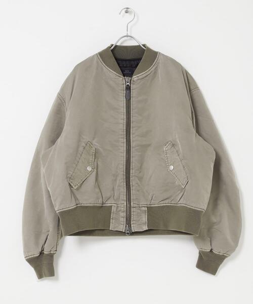 ITEMS URBANRESEARCH(アイテムズ アーバンリサーチ)の「ピグメントダイ オーバーサイズMA-1(MA-1・メンズ・カーキ/ベージュ系その他/グレー・MEDIUM/LARGE)」の8枚目の写真