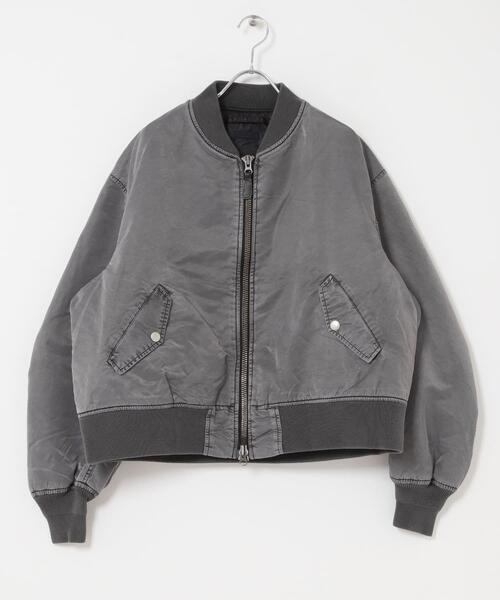 ITEMS URBANRESEARCH(アイテムズ アーバンリサーチ)の「ピグメントダイ オーバーサイズMA-1(MA-1・メンズ・カーキ/ベージュ系その他/グレー・MEDIUM/LARGE)」の13枚目の写真