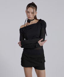 JINJUSE（ジンジュユーズ）の「JINJUSE SATIN ROSE CHOKER[BLACK]（ネックレス）」