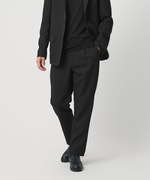 BEAUTY&YOUTH UNITED ARROWS(ビューティーアンドユースユナイテッドアローズ)の「東レ/TORAY ワルツ 1プリーツ テーパード パンツ NO.5 セットアップ対応 ヨコストレッチ ウォッシャブル(スラックス・メンズ・ブラック/ダークグレー/ダークブラウン・S/XL/M/L)」の5枚目の写真