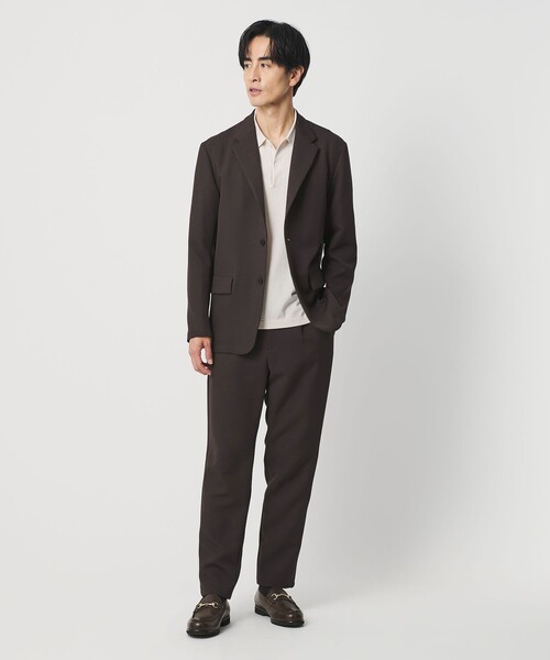 BEAUTY&YOUTH UNITED ARROWS(ビューティーアンドユースユナイテッドアローズ)の「東レ/TORAY ワルツ 1プリーツ テーパード パンツ NO.5 セットアップ対応 ヨコストレッチ ウォッシャブル(スラックス・メンズ・ブラック/ダークグレー/ダークブラウン・S/XL/M/L)」の13枚目の写真