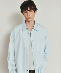 REGULAR COLLAR COTTON SHIRT (BLUE)