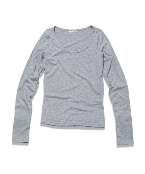 LIKE THE MOST(ライクザモースト)の「UラウンドベーシックロングスリーブTシャツ_メランジ(Tシャツ/カットソー・レディース・その他・S/M/L)」の5枚目の写真