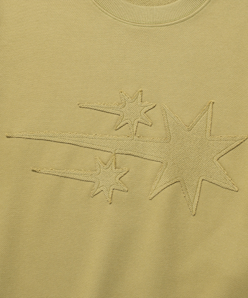 NICE GHOST CLUB(ナイスゴーストクラブ)の「3STAR LOGO SWEATSHIRTS_GREEN(NG2FSUM442A)(スウェット・レディース・グリーン・S/M/L)」の4枚目の写真