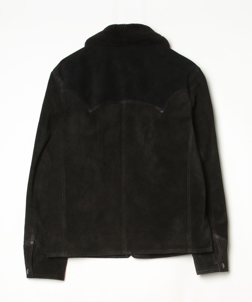 RRL(ダブル アール エル)の「シアリングカラー スエード ウエスタン ジャケット(その他アウター・メンズ・ブラック系1・XL/S/M/L)」の6枚目の写真