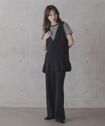 URBAN RESEARCH Sonny Label | フリルチュニックベスト パンツSET(ニット/セーター)