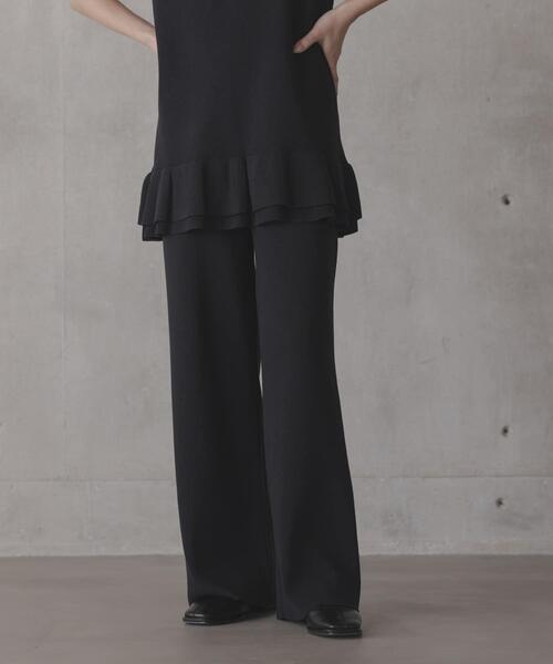 URBAN RESEARCH Sonny Label（アーバンリサーチサニーレーベル）の「フリルチュニックベスト パンツSET（ニット/セーター・レディース・ブラック/グレー・FREE）」の5枚目の写真
