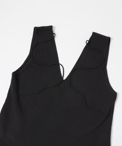 URBAN RESEARCH Sonny Label（アーバンリサーチサニーレーベル）の「フリルチュニックベスト パンツSET（ニット/セーター・レディース・ブラック/グレー・FREE）」の12枚目の写真