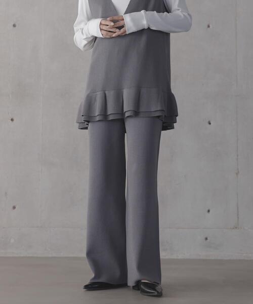 URBAN RESEARCH Sonny Label（アーバンリサーチサニーレーベル）の「フリルチュニックベスト パンツSET（ニット/セーター・レディース・ブラック/グレー・FREE）」の20枚目の写真