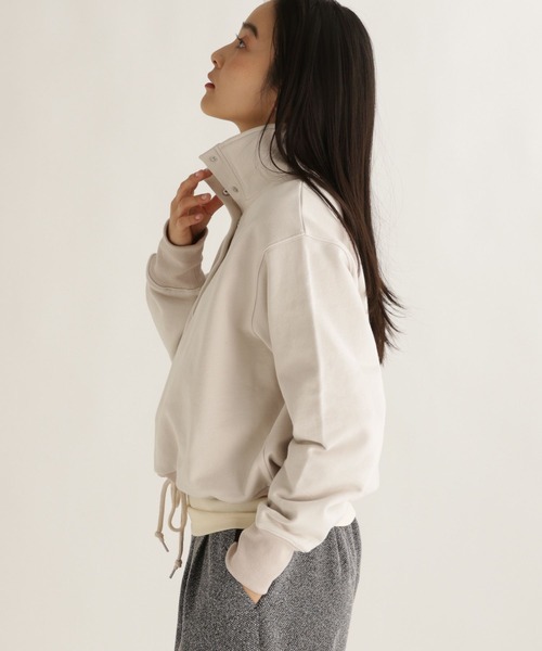studio CLIP（スタディオクリップ）の「【daily CLIP】スタンドドロストスウェット（スウェット・レディース・ライトグレー/ブルー/チャコール・FREE）」の6枚目の写真