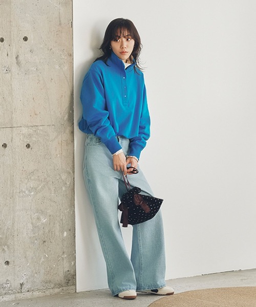 studio CLIP（スタディオクリップ）の「【daily CLIP】スタンドドロストスウェット（スウェット・レディース・ライトグレー/ブルー/チャコール・FREE）」の17枚目の写真