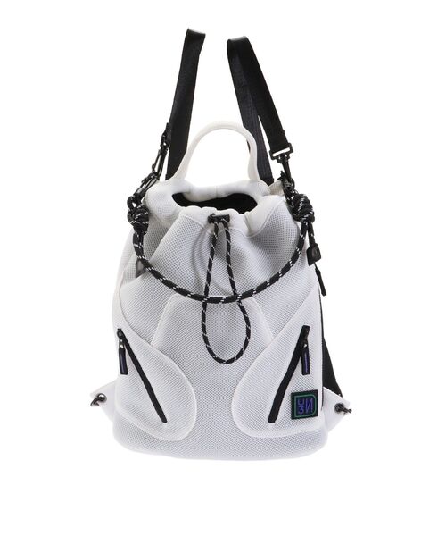 UN3D.(アンスリード)の「4WAY MESH BACK PACK / 4WAYメッシュバックパック(バックパック/リュック・レディース・ホワイト/ブラック・FREE)」の5枚目の写真