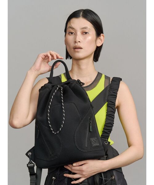 UN3D.(アンスリード)の「4WAY MESH BACK PACK / 4WAYメッシュバックパック(バックパック/リュック・レディース・ホワイト/ブラック・FREE)」の11枚目の写真